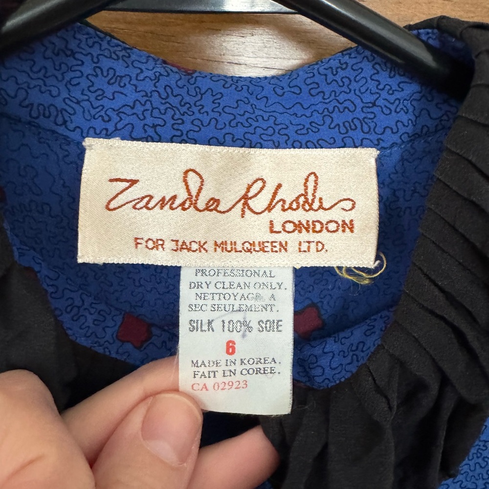 Zandra Rhodes Silk Dress - Picture 2 of 5